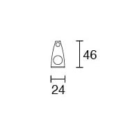SIDELITE - Kit fissaggio n. 2 pezzi - H. 46mm INOX