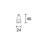 SIDELITE - Kit fissaggio n. 2 pezzi - H. 46mm INOX