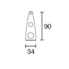 SIDELITE - Kit fissaggio n. 2 pezzi - H. 96mm INOX