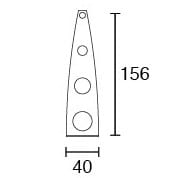 SIDELITE - Kit fissaggio n. 2 pezzi - H. 156mm INOX