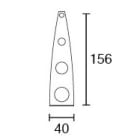 SIDELITE - Kit fissaggio n. 2 pezzi - H. 156mm INOX