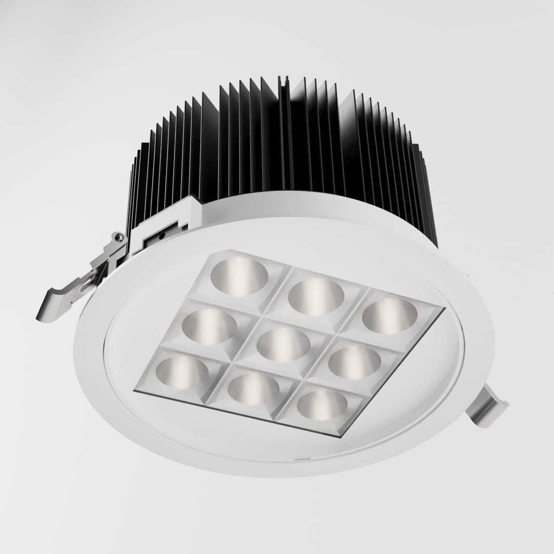 SIDELITE - RULED T20 9 LED PLUS diam.190mm 47W 3836lm 3000K IP20/40 BR AE? 220-240V 50/60Hz