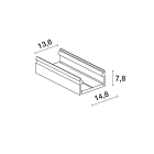 SIDELITE - SLIM LED FRAME Kit estruso alluminio L.2mt NE