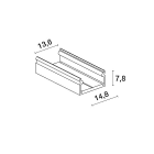 SIDELITE - SLIM LED FRAME Kit estruso alluminio L.3mt NE
