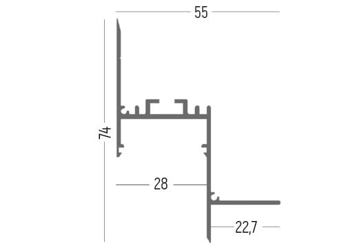 SIDELITE - Kit estruso alluminio 3mt BI