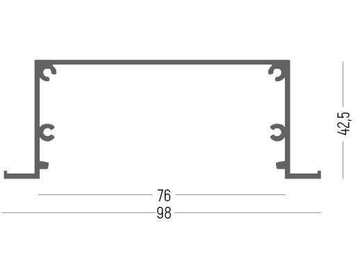 SIDELITE - Kit Estruso alluminio 2mt BI