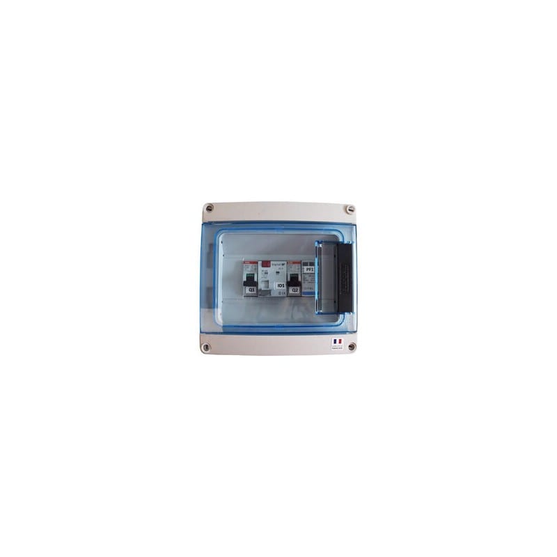 Madenr PV - Coffret de protection AC 12 kW monophasé avec disj. Diff. 300 mA et parafoudre
