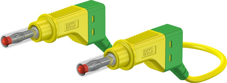 Multi Contact - Cordons de mesure 4 mm 100 cm vert-jaune
