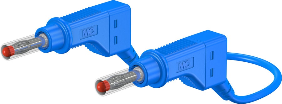 Multi Contact - Cordons de mesure 4 mm 100 cm bleu