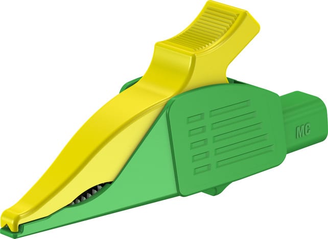 Multi Contact - Pinces dauphin 4 mm vert-jaune