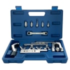 Teddington - Dudgeonnière et évaseur en coffret, coupe tube et clé à cliquet 1/8 à 3/4