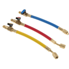 Teddington - Flexibles de charge 15 cm (x3) avec vannes (J : 1/4"-1/4", RB : 1/4"-5/16")