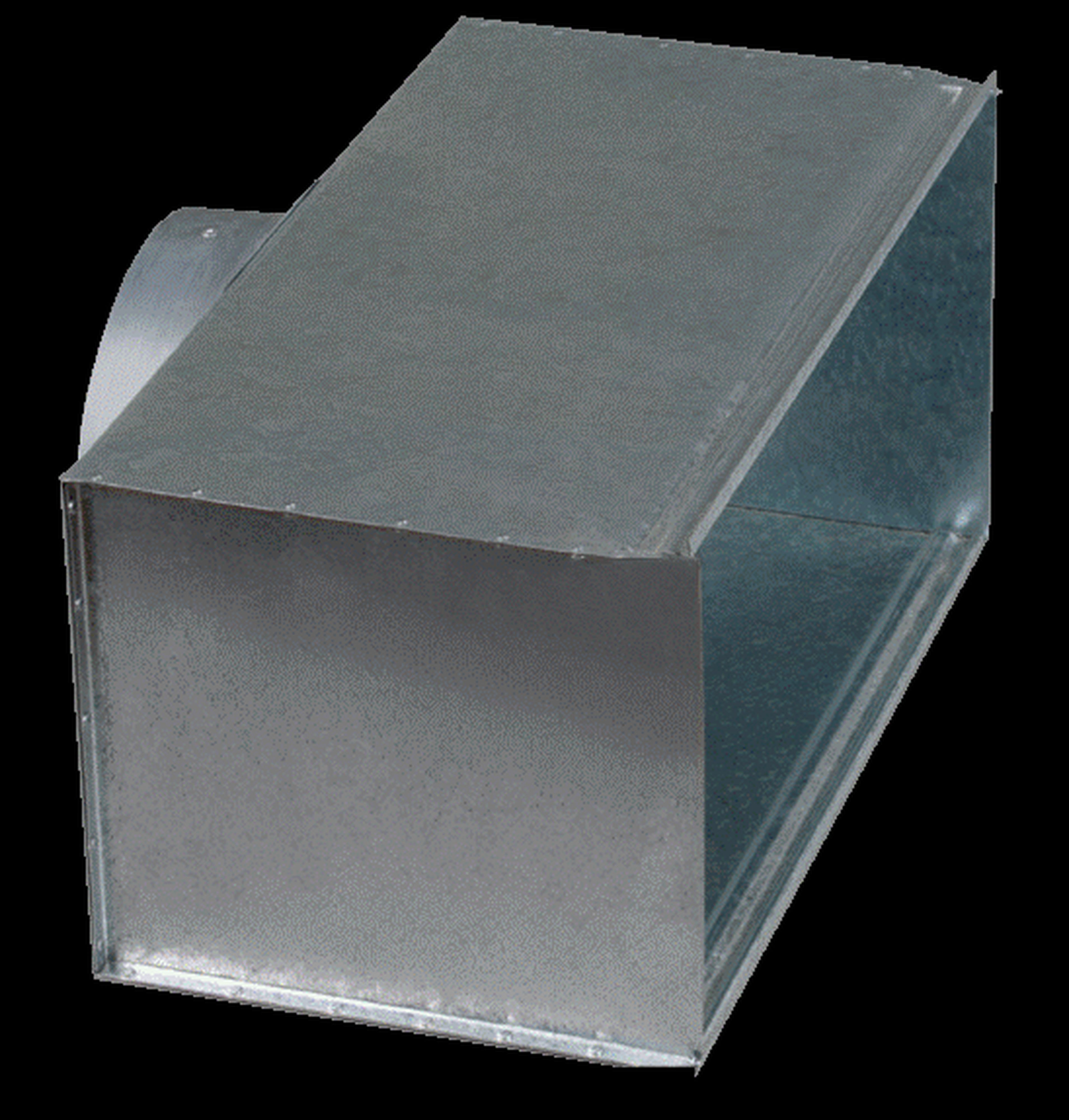 Teddington - Plénum de raccordement arrière pour grille 400x400, pour gaine D355mm