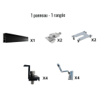 Teddington - Kit de fixation du 1er panneau solaire sur toiture en tôle ondulée et fibro