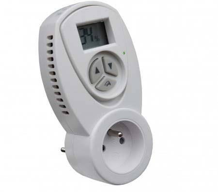 Teddington - Hygrostat électronique avec afficheur sur prise pour Humidificateur