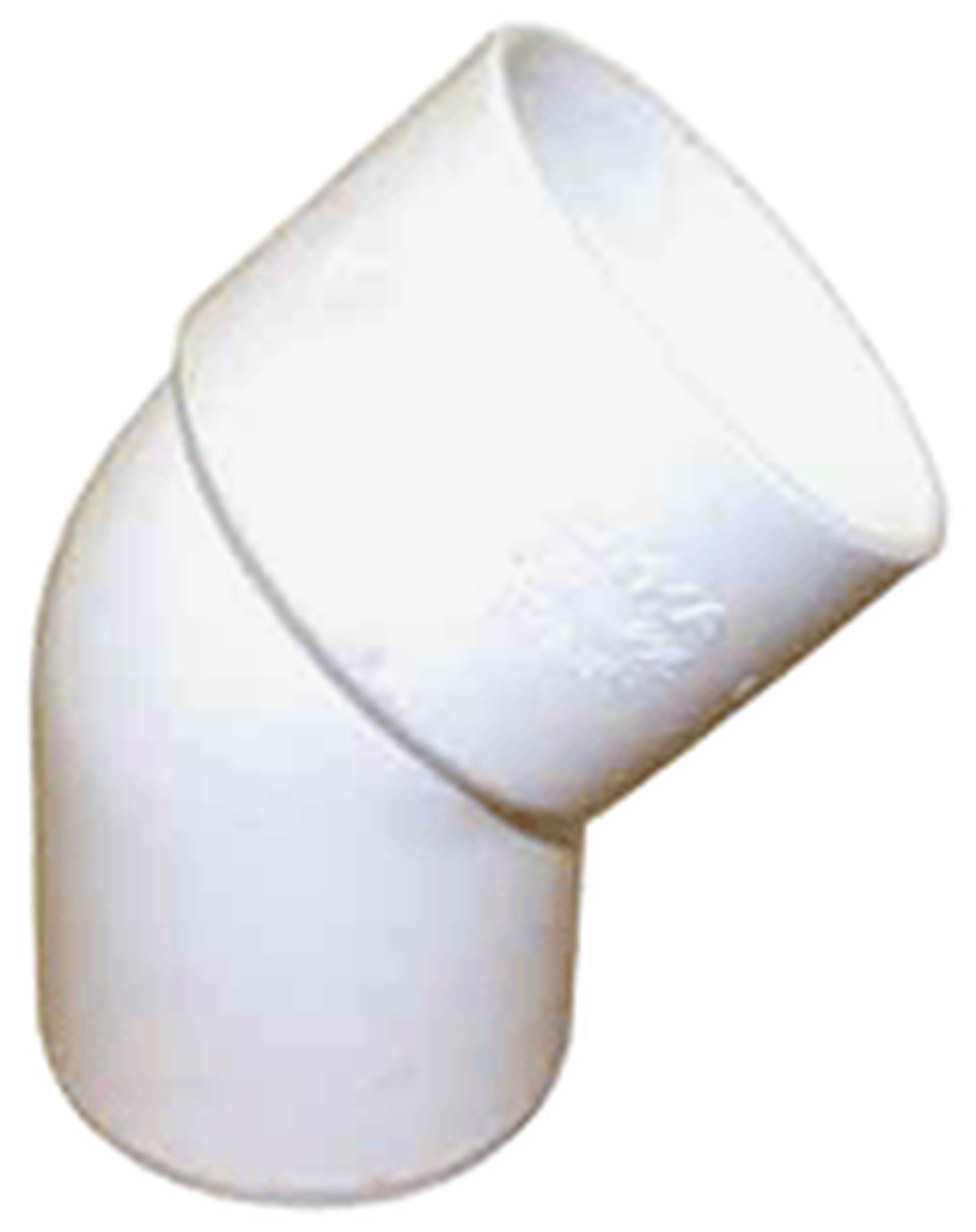 Teddington - Coude Mâle/Fem PVC Blanc 45° - diamètre 40 mm