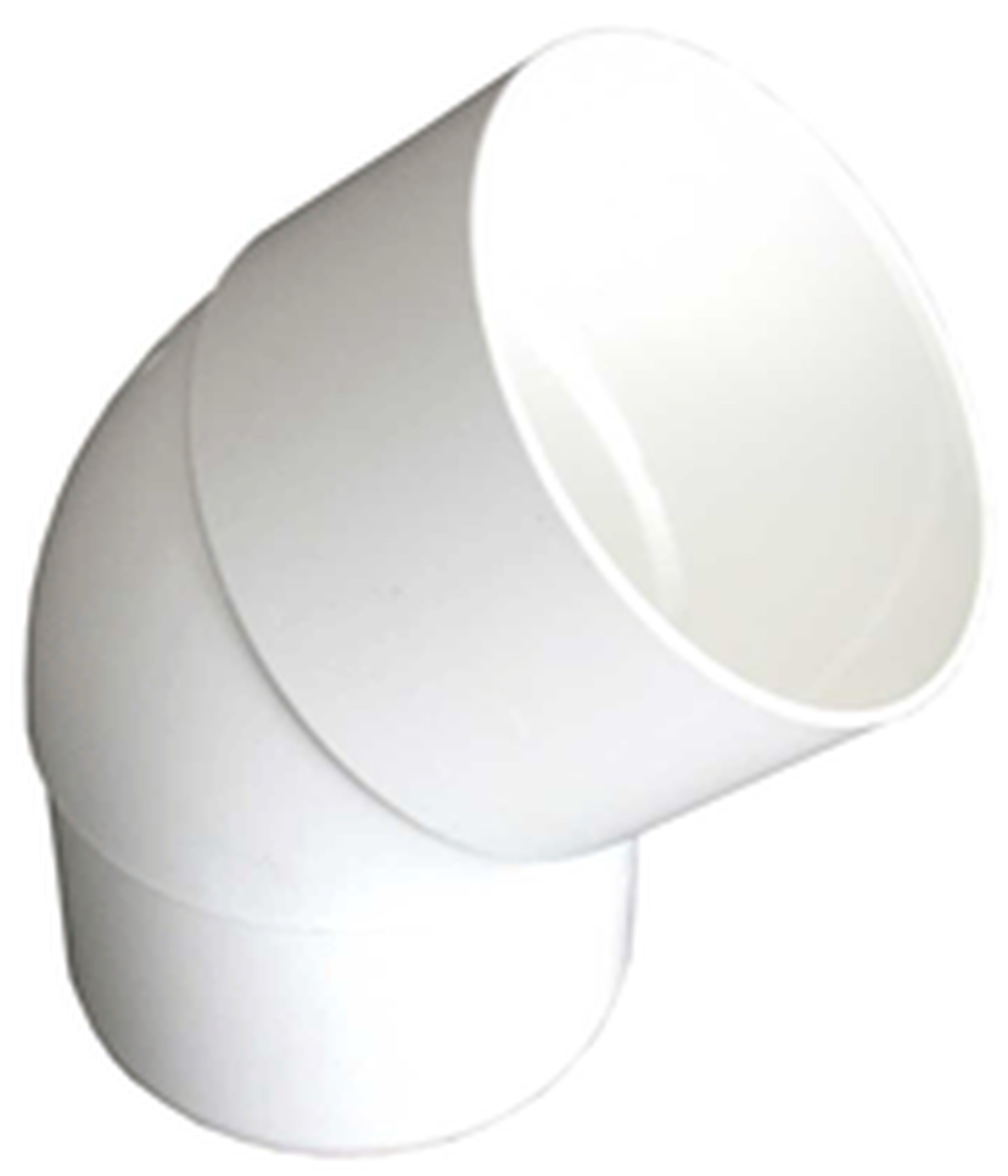 Teddington - Coude M/F PVC Blanc 45° - diamètre 80 mm