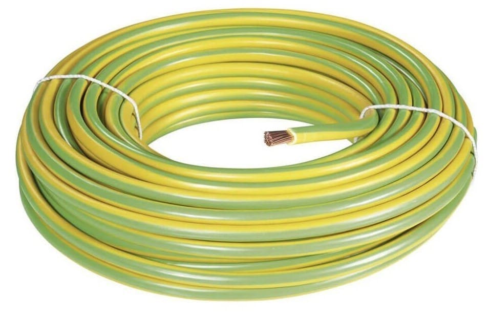Teddington - Câble de terre 6 mm² vert / jaune, bobine de 100 m