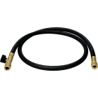 Teddington - Flexible de charge 150 cm noir avec vanne (3/8"-3/8")