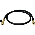 Teddington - Flexible de charge 500 cm noir avec vanne (3/8"-3/8")