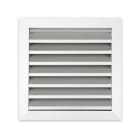 Teddington - Grille de reprise et rejet Air Neuf 600 x 600 ailettes 45° RAL 9010 - 2900 m3/h
