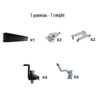 Teddington - Kit de fixation pour 1er panneau solaire sur toiture tuile en pose portrait