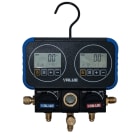 Teddington - Manomètre électronique 2 voies tous fluides coffret classe 0.4 avec 3 flexibles