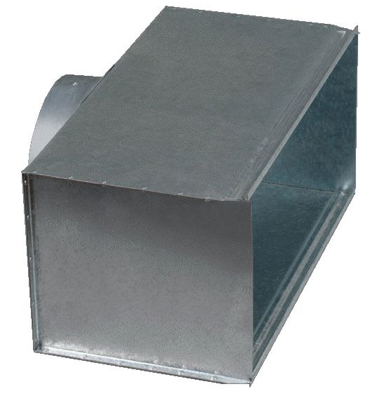 Teddington - Plénum de raccordement arrière pour grille 300x300, pour gaine D250mm