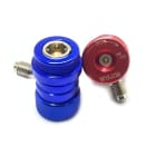 Teddington - Coupleurs rapides pour automobile (rouge et bleu) 1/4 Mâle compatible