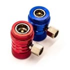 Teddington - Coupleurs rapides pour automobile (1 x rouge et 1 x bleu) M12x1.5 Fem.