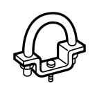 Atx - FELED - Fixation sur tube 1"1/4 et 1"1/2 - Acier Inox