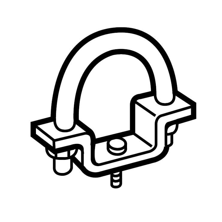 Atx - FELED - Fixation sur tube 1"1/4 et 1"1/2 - Acier Inox