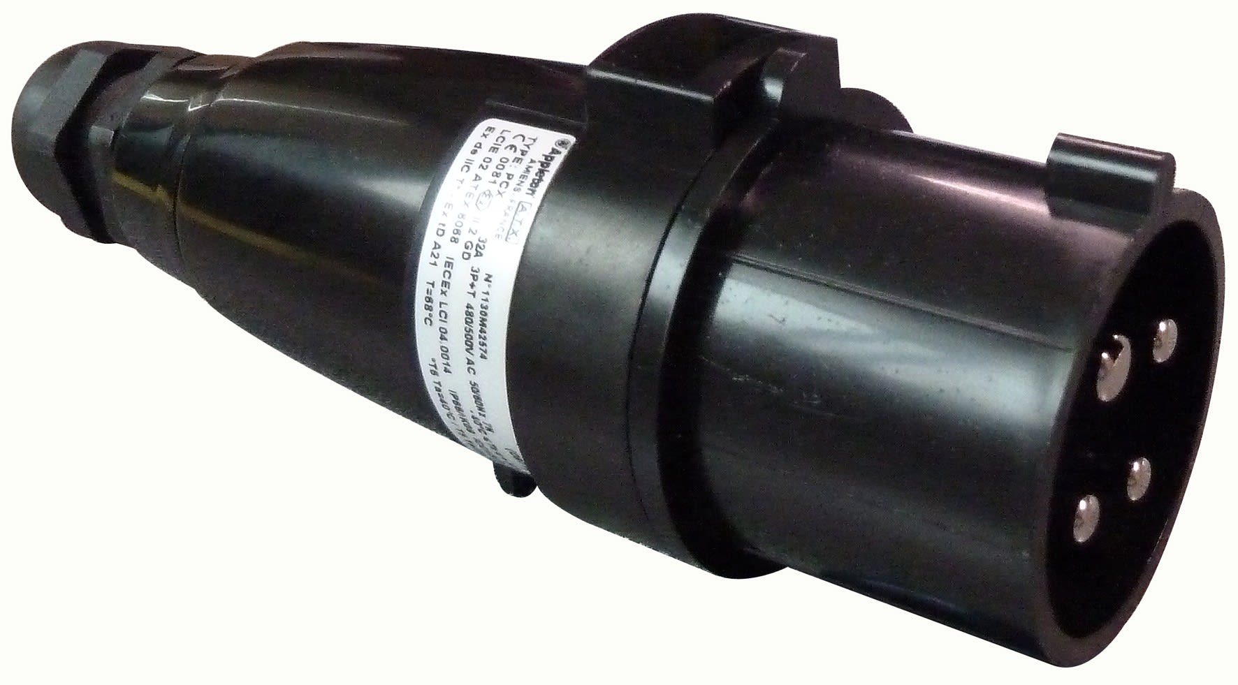 Atx - PRE - Fiche 32A 3P+N+T Polyamide ATEX / IECEx 380-415 V 50/60 Hz