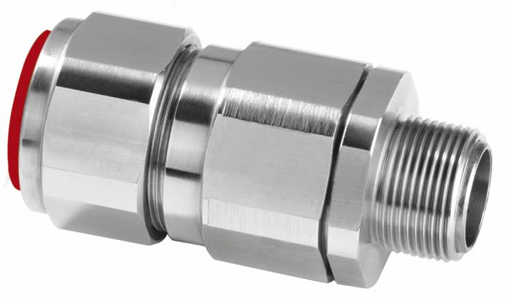 Atx - PX2KREX - Presse etoupe cable arme Laiton nickelé 1/2" NPT ATEX / IECEx
