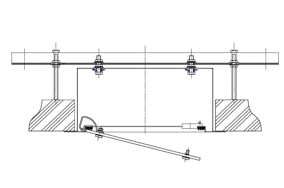 Atx - RE - Fixation pour montage encastré. Acier