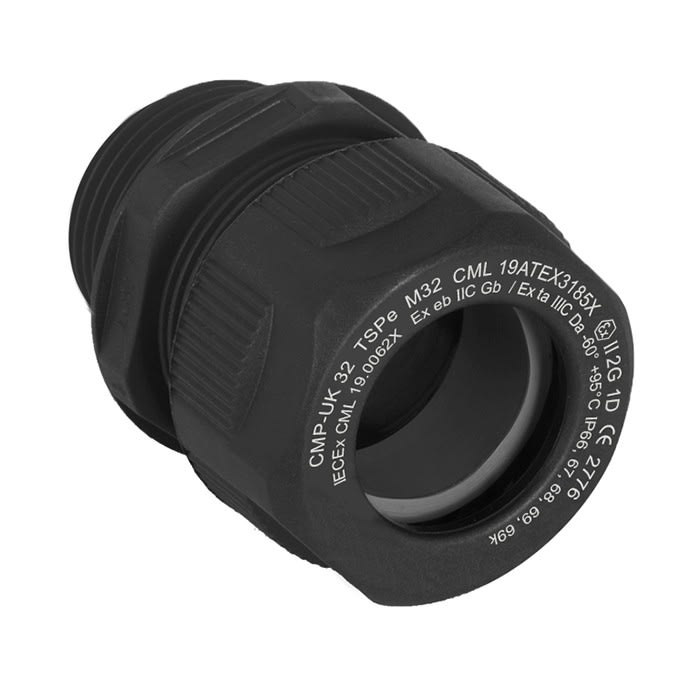 Atx - TS - Presse etoupe cable non arme Polyamide M63 noir ATEX / IECEx