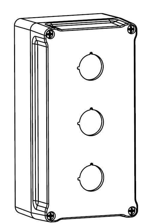 Atx - Unicode 2 - Poste de commande 3 fonctions vide Polyester
