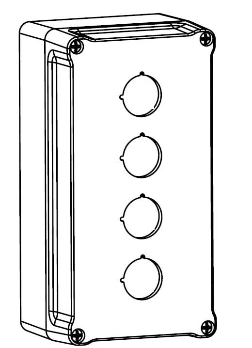 Atx - Unicode 2 - Poste de commande 4 fonctions vide Polyester