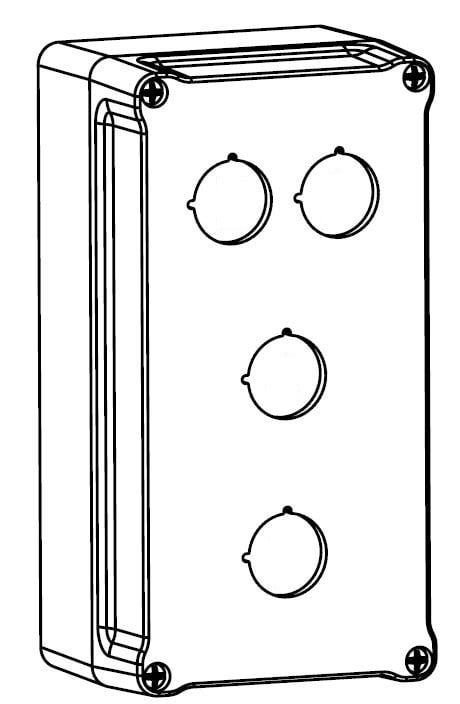Atx - Unicode 2 - Poste de commande 4 fonctions vide Polyester