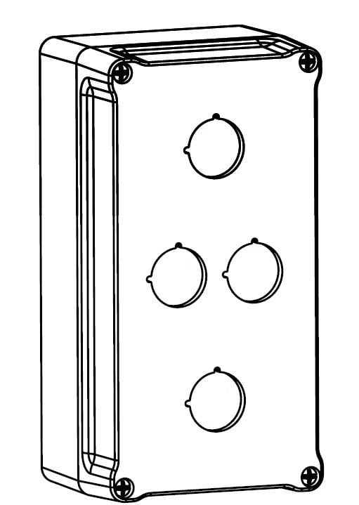 Atx - Unicode 2 - Poste de commande 4 fonctions vide Polyester