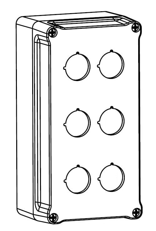 Atx - Unicode 2 - Poste de commande 6 fonctions vide Polyester