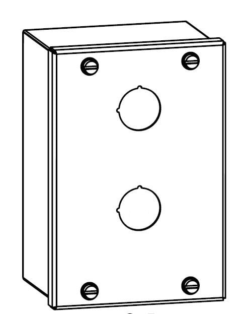 Atx - Unicode 2 - Poste de commande 2 fonctions vide Acier Inox 316L