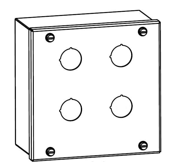 Atx - Unicode 2 - Poste de commande 4 fonctions vide Acier Inox 316L