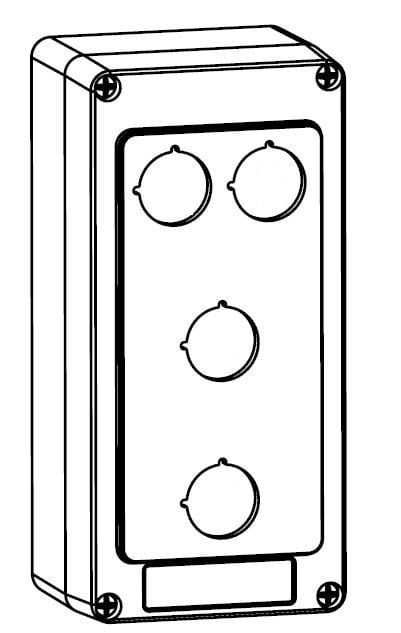 Atx - Unicode 2 - Poste de commande 4 fonctions vide Aluminium