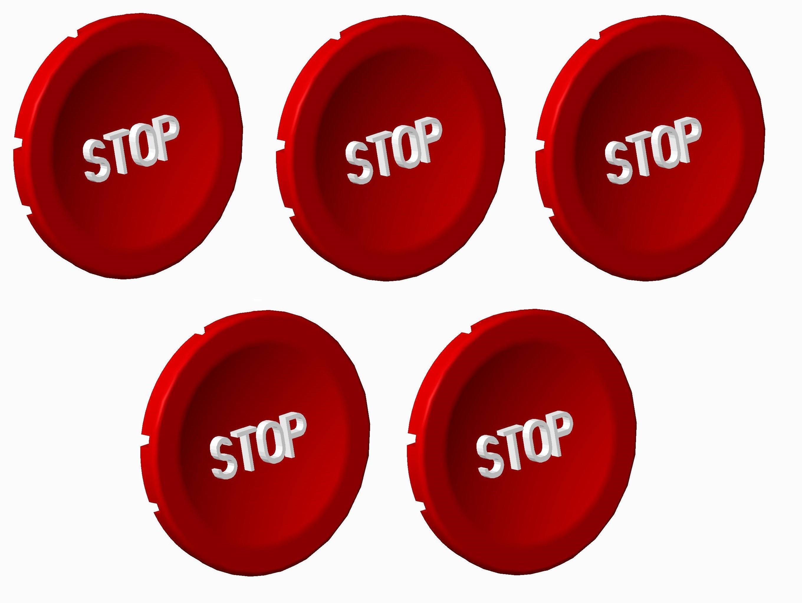 Atx - Unicode 2 - Lot de 5 pastilles rouges STOP