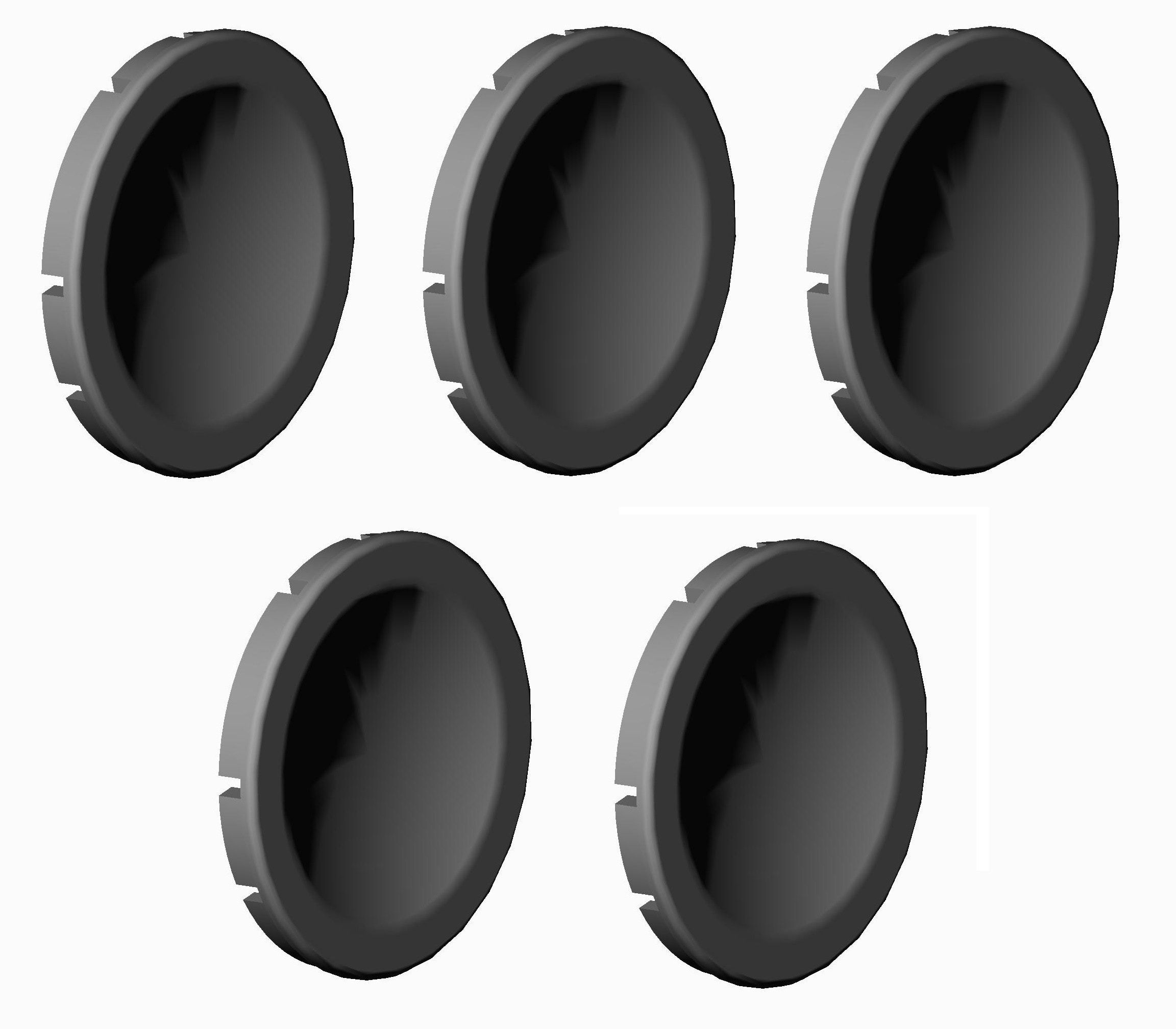 Atx - Unicode 2 - Lot de 5 pastilles noires