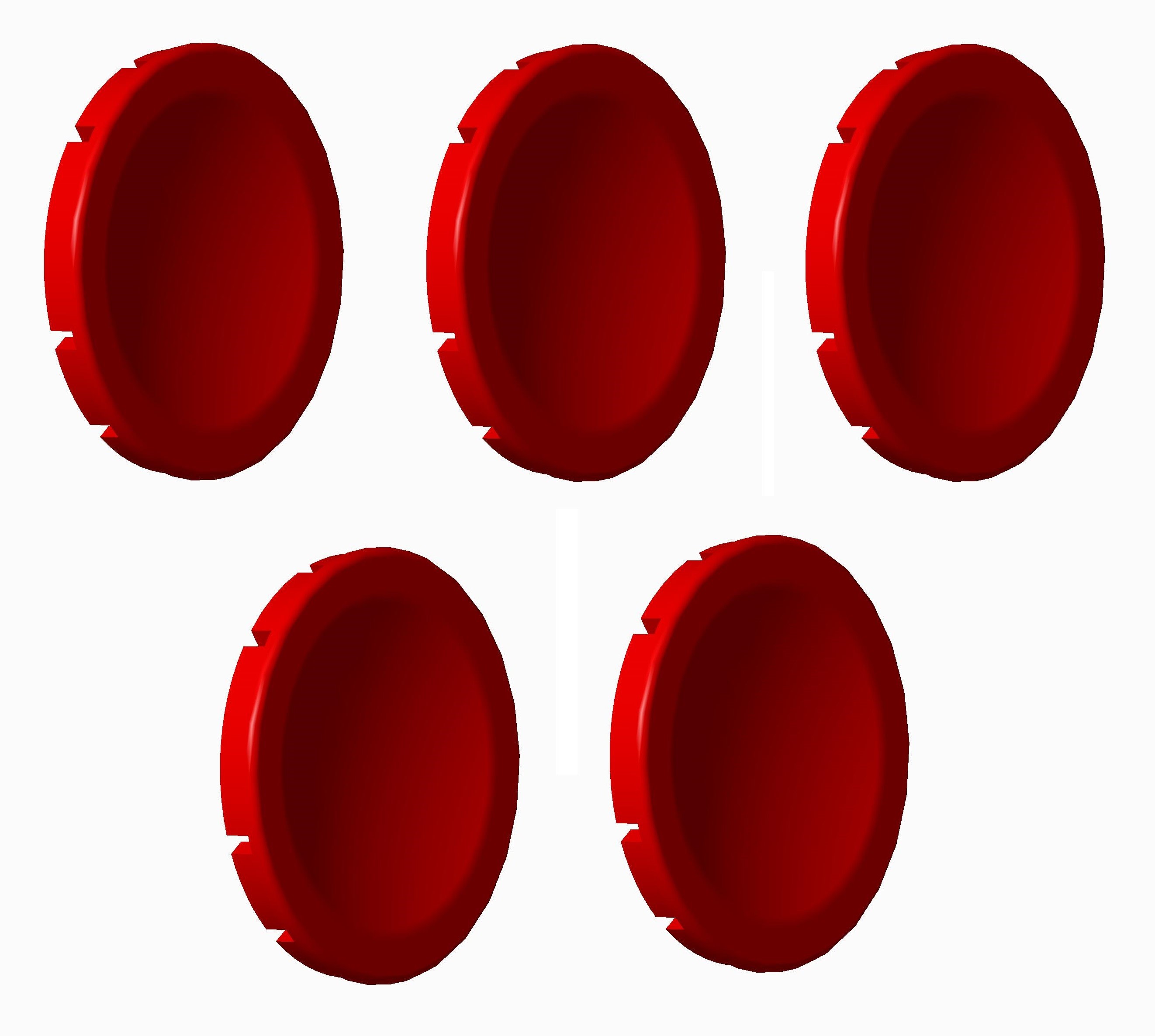 Atx - Unicode 2 - Lot de 5 pastilles rouges