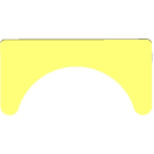 Atx - Unicode 2 - Etiquette jaune adhesive grand modèle vierge lot de 10