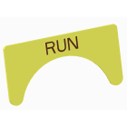 Atx - Unicode 2 - Etiquette jaune adhesive grand modèle marquage RUN