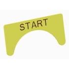 Atx - Unicode 2 - Etiquette jaune adhesive grand modèle marquage START